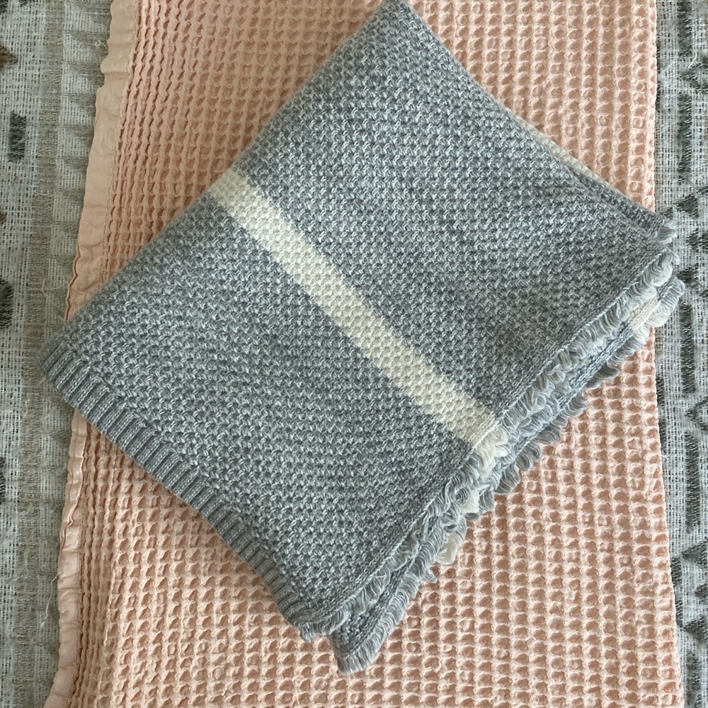 Banana Republic Cozy Gray and Cream Wrap